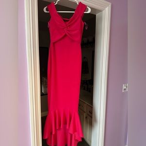 Beautiful, hot pink, off-the-shoulder, unworn gown! Brand is Quiz in size 2.